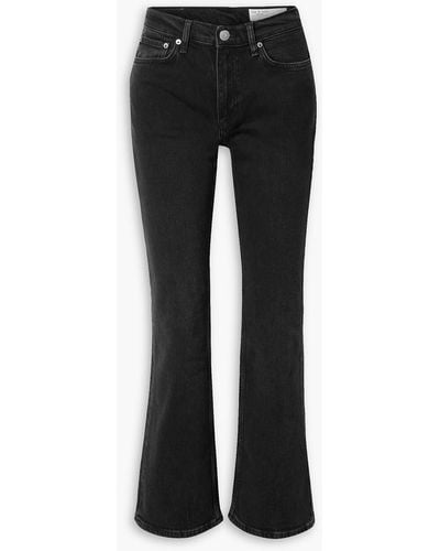 Rag & Bone Peyton hoch sitzende bootcut-jeans - Schwarz