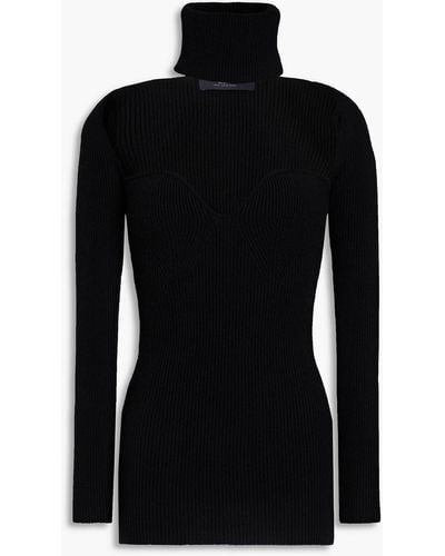 arch4 Amandine Convertible Ribbed Cashmere Jumper - Black