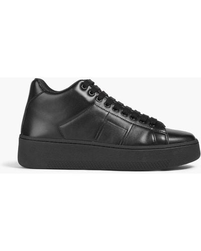 Maison Margiela Leather High-top Sneakers - Black