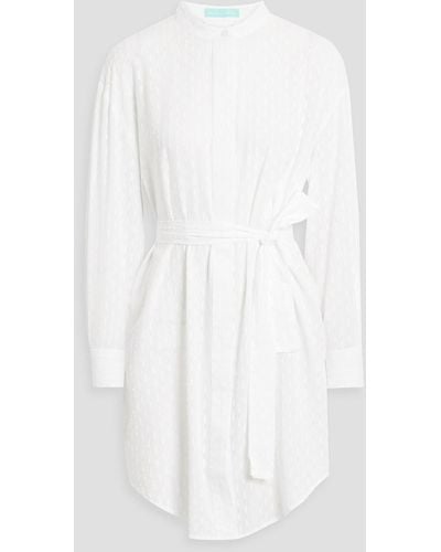Melissa Odabash Brandi Cotton-jacquard Mini Dress - White