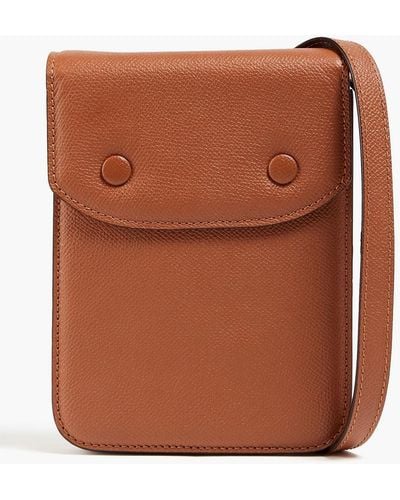 Maison Margiela Pebbled-leather Messenger Bag - Brown