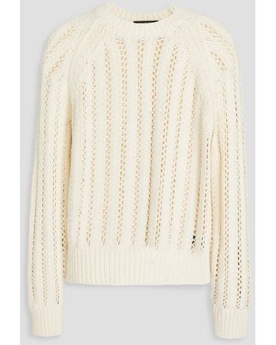 Rag & Bone Adrienne Open-knit Cotton-blend Sweater - Natural