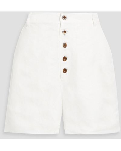 Onia Linen-blend Shorts - White