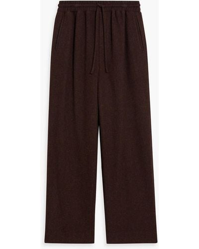 LE 17 SEPTEMBRE Wool-flannel Drawstring Trousers - Brown