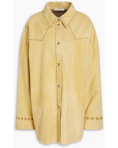Acne Studios Whipstitched Suede Shirt - Yellow