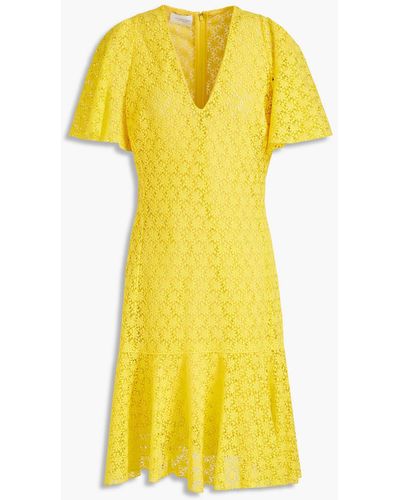 Giambattista Valli Cotton-blend Guipure Lace Dress - Yellow