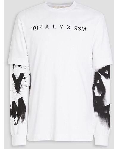 1017 ALYX 9SM T-shirt aus baumwoll-jersey mit logoprint - Weiß