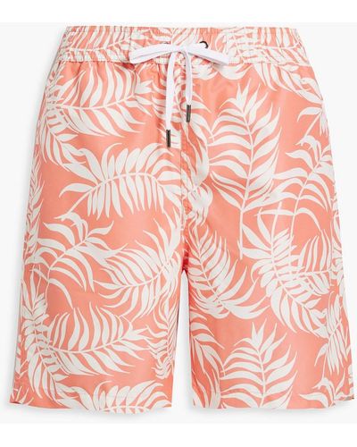 Onia Charles Printed Mid-length Swim Shorts - Pink