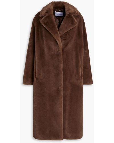 Stand Studio Mio Oversized Faux Fur Coat - Brown