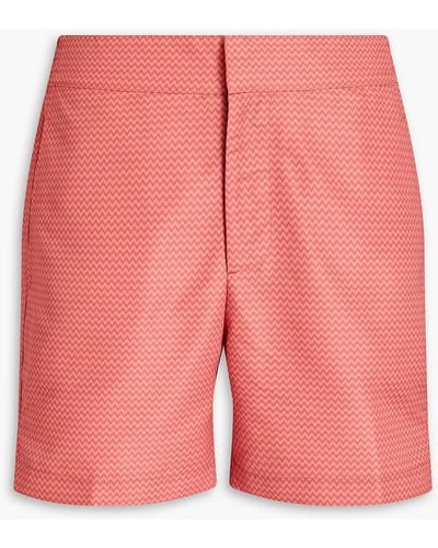 Frescobol Carioca Mid-length Printed Swim Shorts - Pink