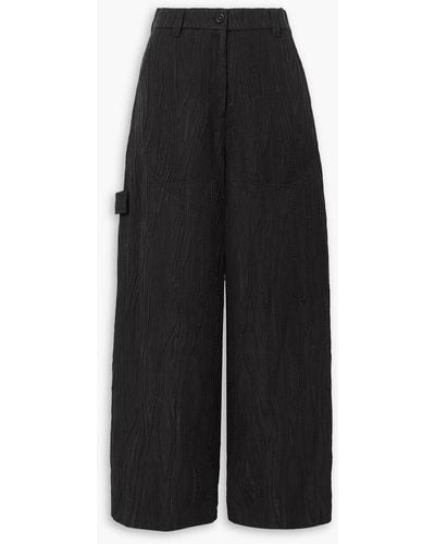 Stella McCartney Cotton-blend Jacquard Trousers - Black