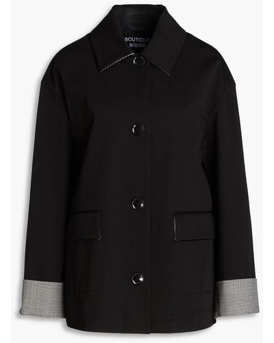 Boutique Moschino Jacke aus gabardine aus einer baumwollmischung - Schwarz