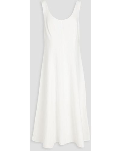 Vince Twill Midi Dress - White