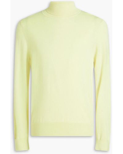 Sandro Wool Turtleneck Sweater - Yellow