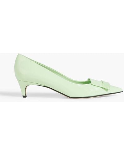 Sergio Rossi Sr1 45 Embellished Patent-leather Pumps - Green