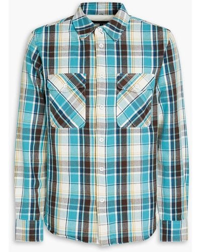 Rag & Bone Jack Checked Cotton-flannel Shirt - Blue