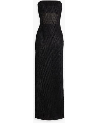 Missoni Strapless Crochet-knit Maxi Dress - Black