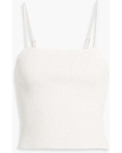 A.L.C. Darby Ribbed-knit Camisole - White