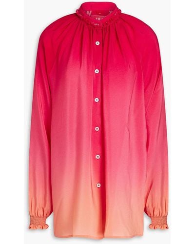 F.R.S For Restless Sleepers Piroi Dégradé Silk Crepe De Chine Blouse - Pink