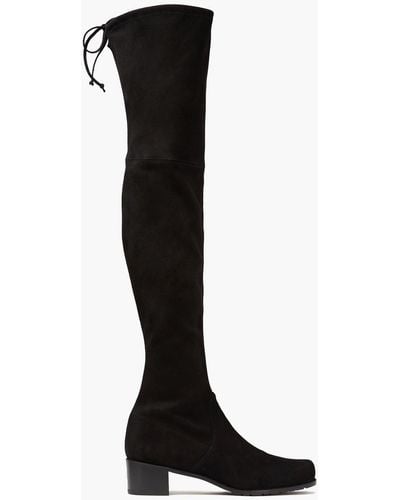 Stuart Weitzman Stretch-suede Over-the-knee Boots - Black