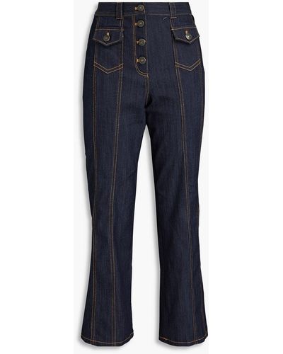 Cinq À Sept Clifton High-rise Kick-flare Jeans - Blue