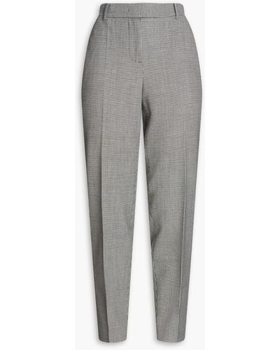 Boutique Moschino Houndstooth Tweed Tapered Trousers - Grey
