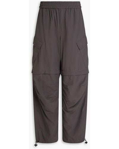MSGM Shell Cargo Trousers - Grey