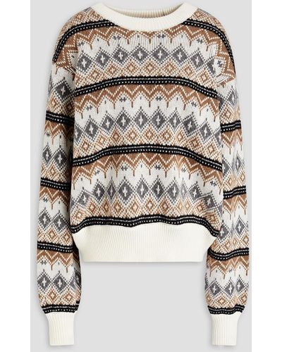 Magda Butrym Intarsia-knit Wool-blend Sweater - White
