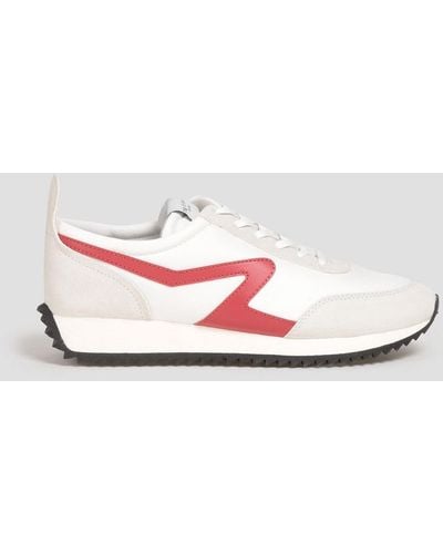 Rag & Bone Leather, Shell And Suede Trainers - White
