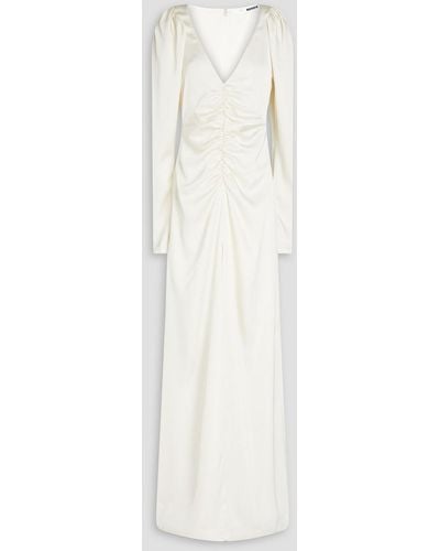ROTATE BIRGER CHRISTENSEN Ruched Satin Bridal Gown - White