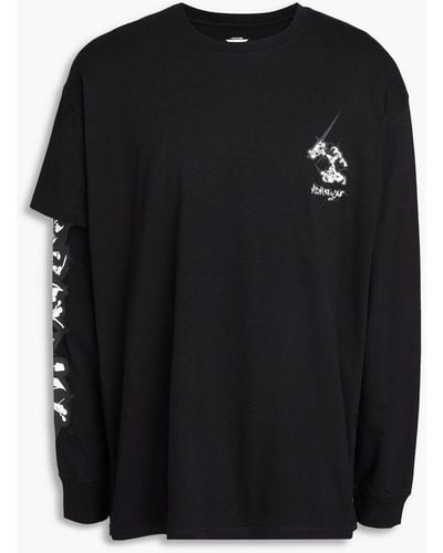 ACRONYM Printed Cotton-jersey T-shirt - Black