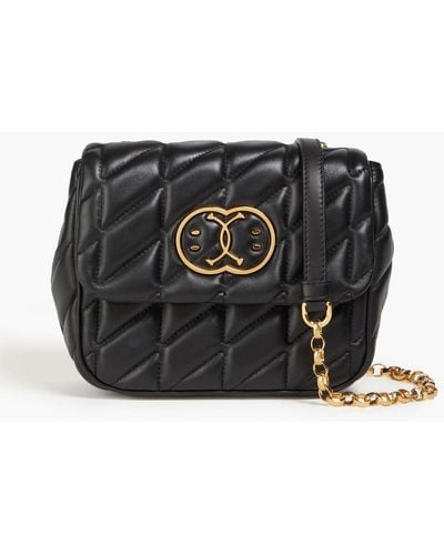 Moschino Quilted Leather Shoulder Bag - Black