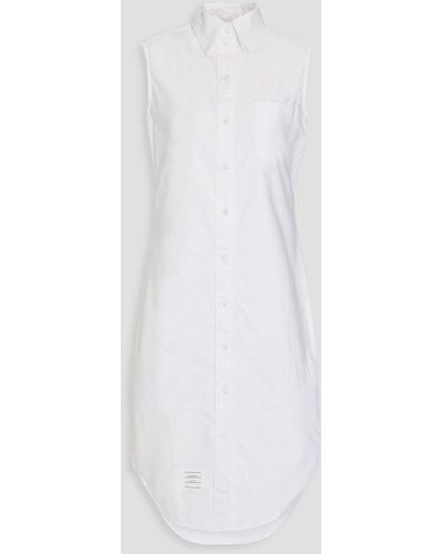 Thom Browne Cotton Oxford Shirt Dress - White