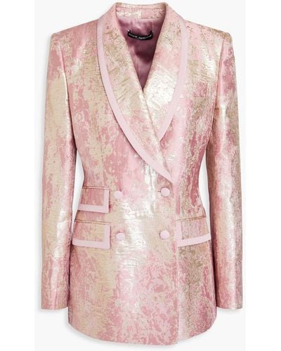 Dolce & Gabbana Blazer aus brokat in metallic-optik - Pink