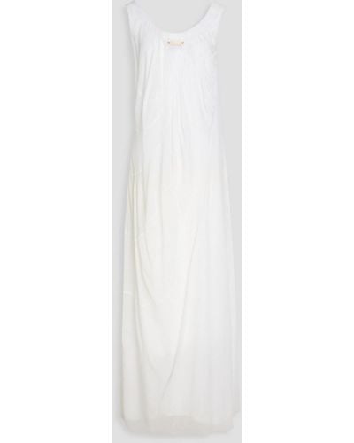 Maison Margiela Silk-blend Georgette Maxi Dress - White