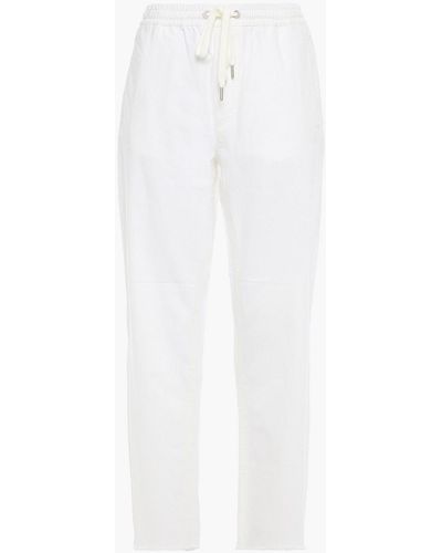 Rag & Bone Frayed High-rise Straight-leg Jeans - White