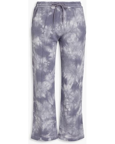 Être Cécile Tie-dyed French Cotton-terry Track Trousers - Blue