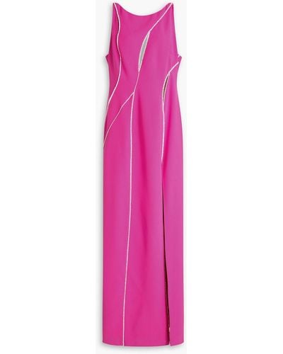 Zuhair Murad Crystal-embellished Crepe Gown - Pink