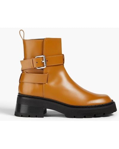 BY FAR Warner Leather Ankle Boots - Brown