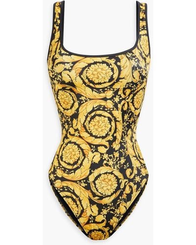 Versace Printed Swimsuit - Metallic