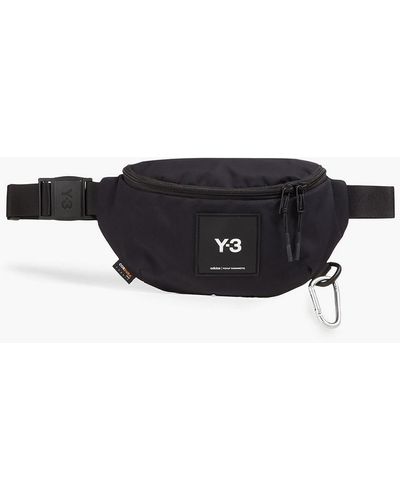 Y-3 Appliquéd Canvas Belt Bag - Black