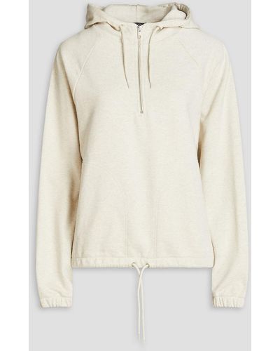 A.P.C. Mélange French Cotton-terry Half-zip Hoodie - Natural