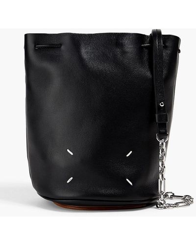 Maison Margiela Tabi Leather Bucket Bag - Black