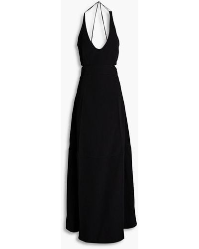Victoria Beckham Cutout Cady Maxi Dress - Black