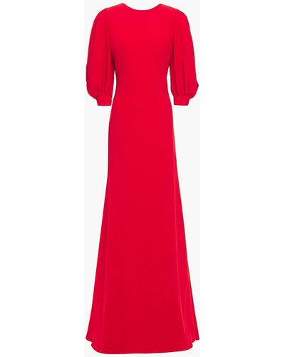 Elie Saab Open-back Bow-detailed Crepe Gown - Red