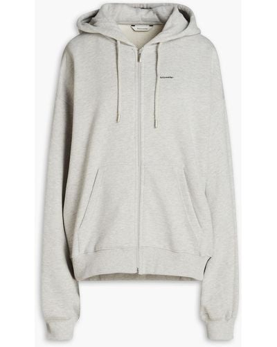 Holzweiler Fortune hoodie aus fleece aus einer baumwollmischung mit reißverschluss - Grau