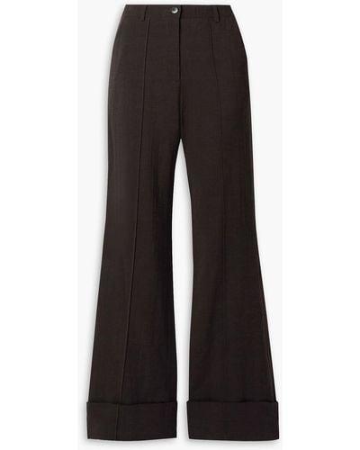 Co. Woven Straight-leg Trousers - Black