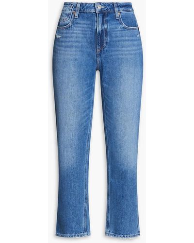 PAIGE Noella High-rise Straight-leg Jeans - Blue