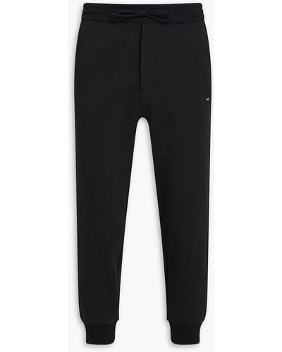 Y-3 Tapered French Cotton-terry Joggers - Black