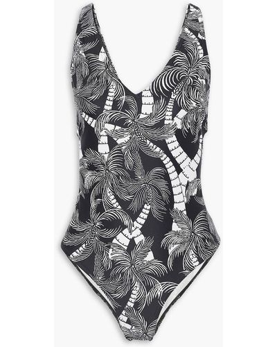 Dries Van Noten Printed Swimsuit - Gray